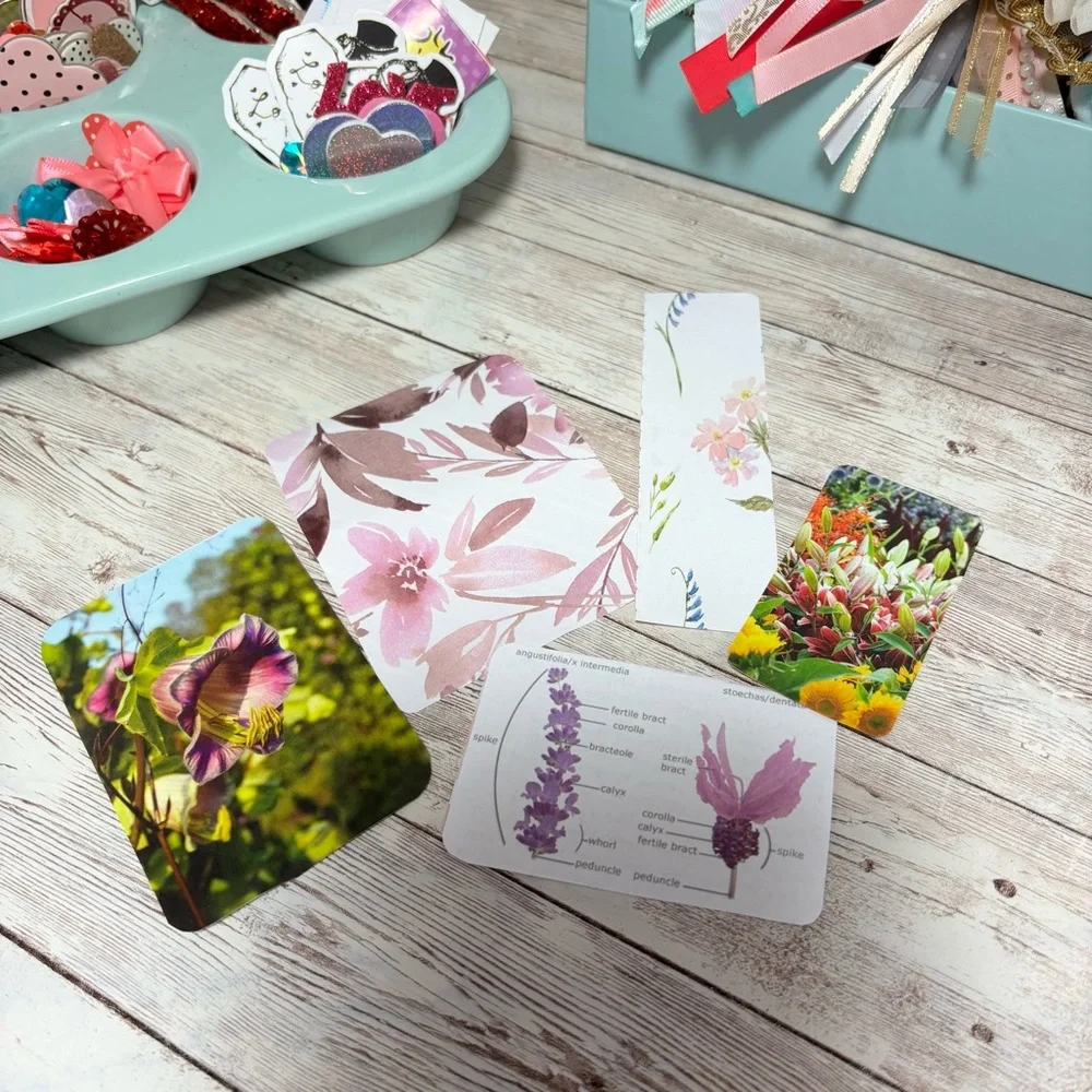 Junk Journal Floral Themed Paper Scrap Pack Kit Collage Scrapbook Planner Spring - Picture 5 of 10
